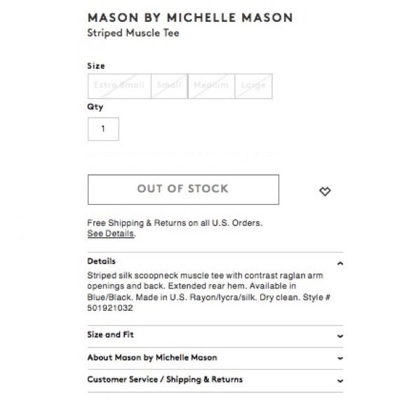 Michelle Mason Top from Barney's Striped Silk Flowy Hi-Low Tee Shirt Blouse M - Picture 12 of 12